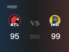 NBA常规赛：步行者以99-95领先老鹰，结束三节