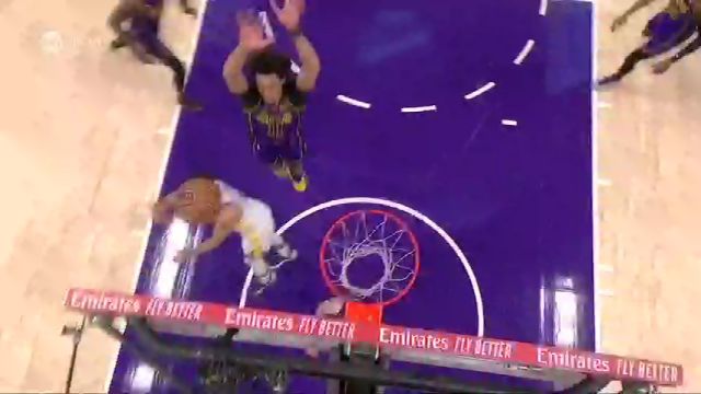 【2025年02月07日 勇士vs湖人集锦】敲山震虎！库里快攻欲上篮取分 海耶斯黄雀在后送上排球大帽