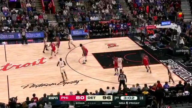 【2025年02月08日】76人vs活塞第3节英文原声录像回放