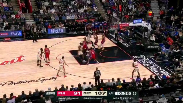 【2025年02月08日】76人vs活塞第4节英文原声录像回放