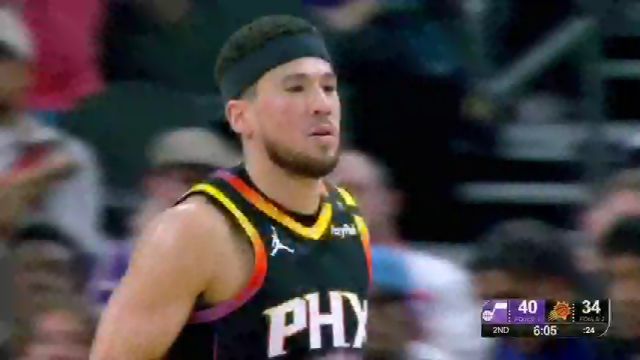 【2025年02月08日 爵士vs太阳集锦】外线开张了！布克反击得球追身三分轰进不手软