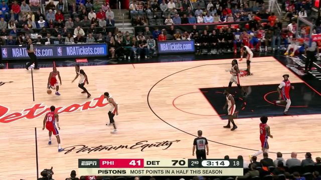 【2025年02月08日 76人vs活塞集锦】心比天要高！斯图尔特空中拦截无情盖帽拒绝你的隔扣