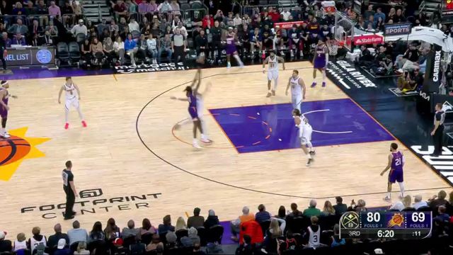 【2025年02月09日】NBA常规赛：掘金vs太阳第3节英文原声录像回放