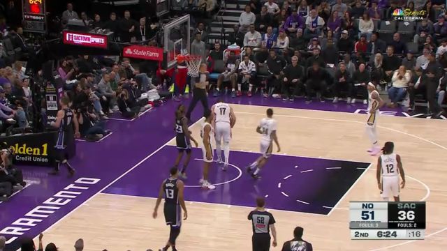 【2025年02月09日】NBA常规赛：鹈鹕vs国王第2节英文原声录像回放