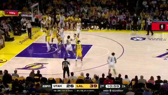 【2025年02月11日】NBA常规赛：爵士vs湖人第2节中文解说录像回放