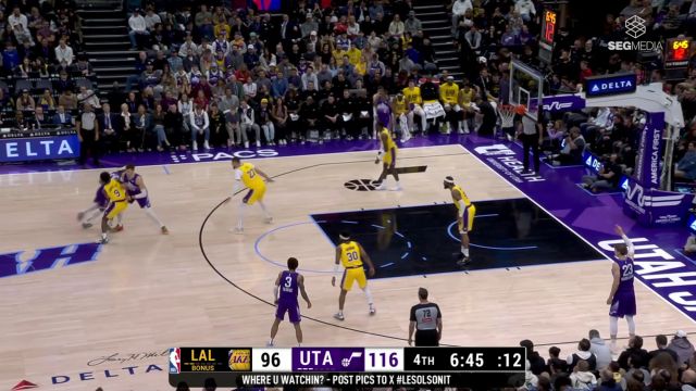 【2025年02月13日 湖人vs爵士集锦】一力破万法 马尔卡宁变相突破冲击禁区暴力灌筐