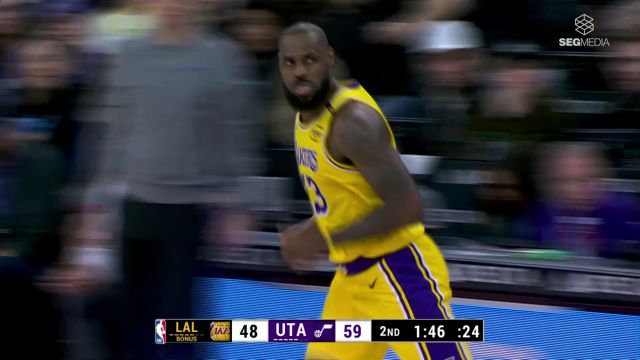 【2025年02月13日 湖人vs爵士集锦】詹姆斯vs爵士集锦 全场拿下18+6+7全面表现难救主