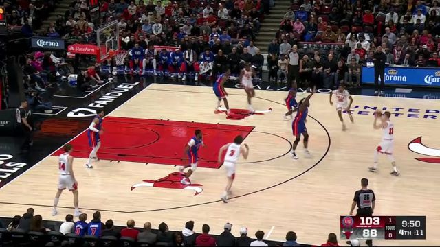 【2025年02月13日】活塞vs公牛第4节英文原声录像回放