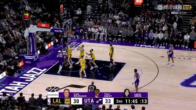 【2025年02月13日 湖人vs爵士集锦】NBA常规赛：湖人vs爵士孙世睿二路解说全场回放