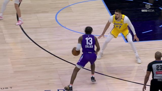 【2025年02月13日 湖人vs爵士集锦】小打大教科书 科利尔突破甩开莱恩挑篮命中