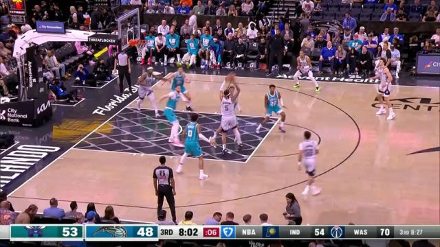 【2025年02月13日】NBA常规赛：黄蜂vs魔术第3节英文原声录像回放