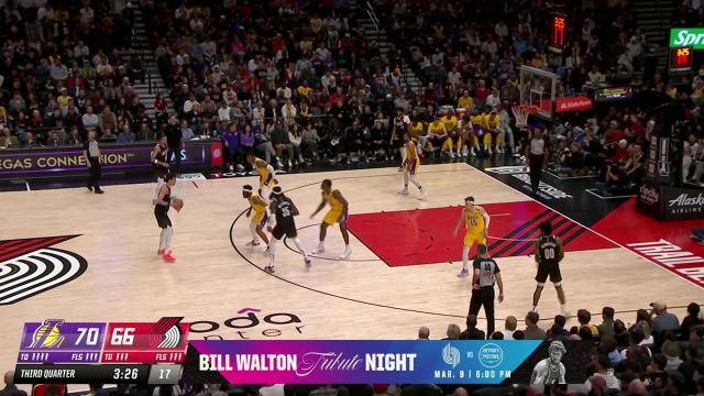 【2025年02月21日 湖人vs开拓者集锦】互不相让！阿弗迪亚对飙詹姆斯三分你来我往