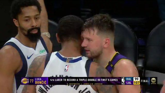 【2025年02月26日 独行侠vs湖人集锦】场下还是兄弟！东契奇赛后与前队友一一拥抱让人泪目