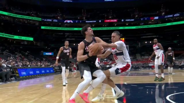 【2025年02月27日 开拓者vs奇才集锦】扛着大旗往里冲！阿弗迪亚迎着防守霸道推进打成2+1