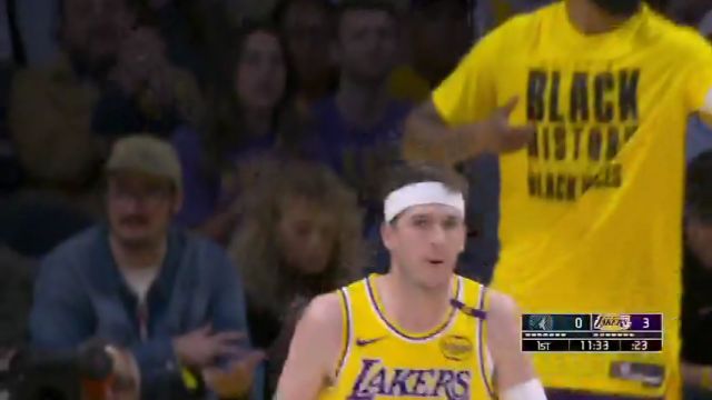 【2025年02月28日 森林狼vs湖人集锦】手上有火！里夫斯开局手感不俗 弧顶大号三分百步穿杨