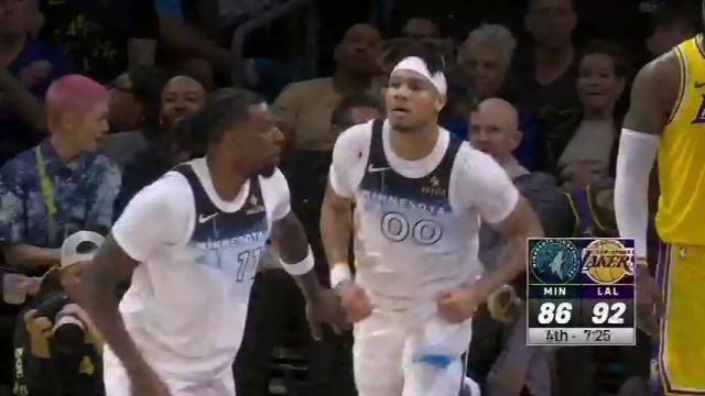 【2025年02月28日 森林狼vs湖人集锦】舍得一身剐！森林狼全队以快打慢 香浓反击突破得手打停湖人