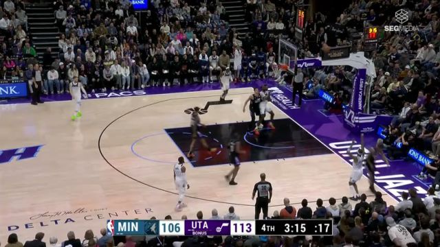 【2025年03月01日 森林狼vs爵士集锦】拒绝投降！森林狼行进间连续传导 沃克底角不辱使命三分一撮而就