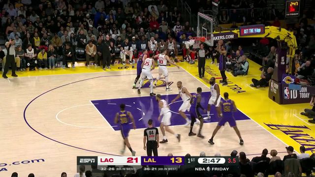 【2025年03月01日 快船vs湖人集锦】快船102-106湖人 百分组合联手轰下59分率队豪取五连胜