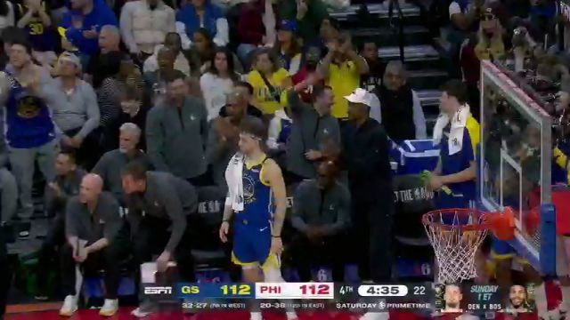 【2025年03月02日 勇士vs76人集锦】强势追平！佩顿二世抢下进攻篮板反手上篮命中