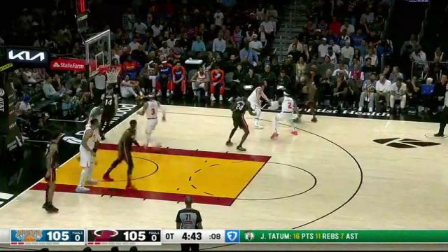 【2025年03月03日 尼克斯vs热火集锦】架海紫金梁！阿德巴约加时赛持续发挥 连续丝滑跳投相当硬气