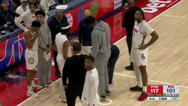 【2025年03月04日】NBA常规赛：开拓者vs76人第4节英文原声录像回放