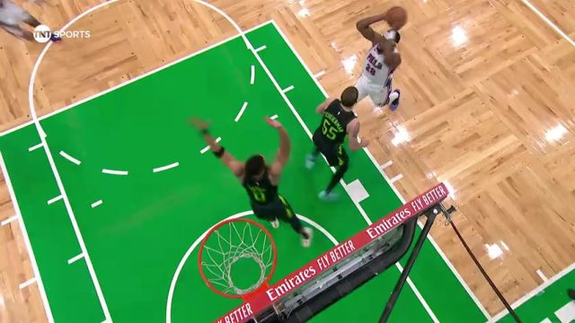 【2025年03月07日 76人vs凯尔特人集锦】手是真的硬！乌布雷中路力刚塔图姆不落下风 对抗抛投哨响球进