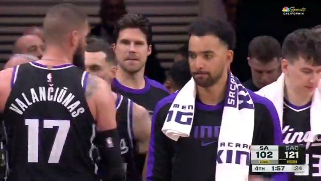 【2025年03月08日】NBA常规赛：马刺vs国王第4节英文原声录像回放