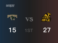 广厦首节领先同曦，郭昊文得到3分，朱俊龙得到6分