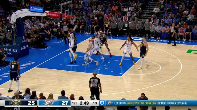 【2025年03月11日 掘金vs雷霆集锦】打的就是精锐！亚历山大篮下纵身一跃送波特无情大帽