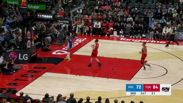 【2025年03月13日 76人vs猛龙集锦】扣个痛快！乌布雷连续抢断飞天暴扣肆意消遣