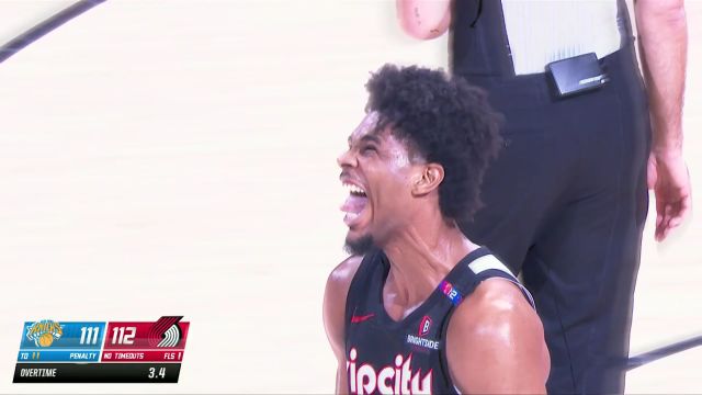 【2025年03月13日 尼克斯vs开拓者集锦】胜利就在眼前！阿弗迪亚篮下自投自抢强硬打成2+1反超尼克斯