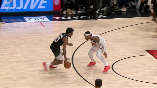 【2025年03月13日 尼克斯vs开拓者集锦】关键时刻毫不手软！亨德森加足马力强突篮下无视防守打进2+1