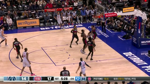 【2025年03月14日 奇才vs活塞集锦】萨尔假突真传声东击西 卡灵顿接球上篮打成2+1