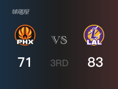 NBA常规赛：三节数据，湖人以83-71领先太阳，东契奇28分8篮板8助攻