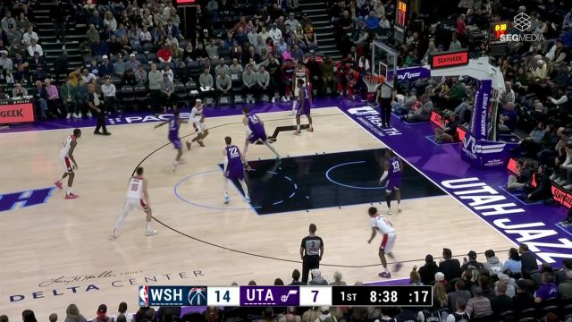 【2025年03月20日 奇才vs爵士集锦】普尔眼观六路直接打穿 武克切维奇心领神会完成虐筐