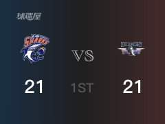 CBA常规赛 ：首节数据，上海以21-21战平北京，王哲林7分6篮板