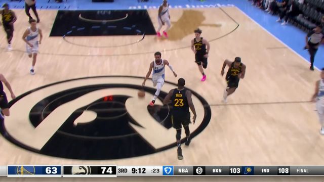 【2025年03月23日 勇士vs老鹰集锦】特雷-杨眼疾手快抢断格林 反击中击地助飞里萨谢双手暴扣