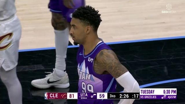 【2025年03月24日】NBA常规赛：骑士vs爵士第3节英文原声录像回放