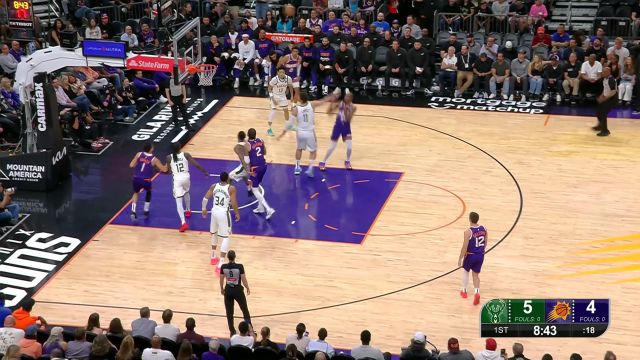 【2025年03月25日 雄鹿vs太阳集锦】猛兽出笼飞天遁地 字母哥连续冲击篮下连送暴扣