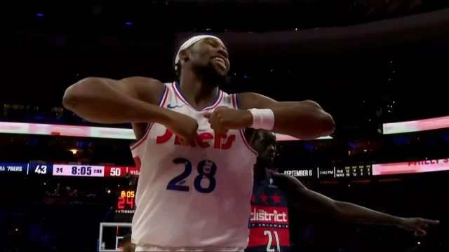 【2025年03月27日 奇才vs76人集锦】锁定今日十佳球 亚布塞莱反击拔地而起滑翔劈扣点燃全场