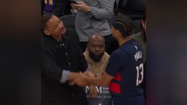 【2025年03月27日 奇才vs76人集锦】场边星光熠熠！普尔与威尔史密斯握手致意