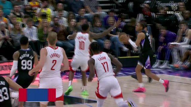 【2025年03月28日 火箭vs爵士集锦】菲利波夫斯基眼疾手快抢断兰代尔 基扬特-乔治反击空中接力助飞马丁