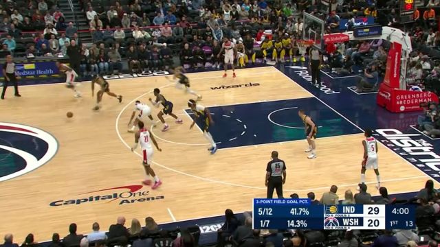 【2025年03月28日】步行者vs奇才第1节中文解说录像回放