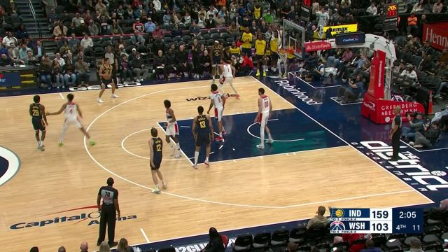 【2025年03月28日 步行者vs奇才集锦】又一里程碑！步行者全队第27记三分单场160+本赛季新高