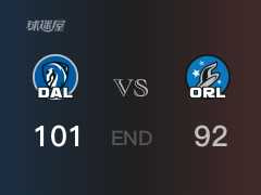 独行侠vs魔术战报： 独行侠101-92击溃魔术 哈迪22分班切罗35分
