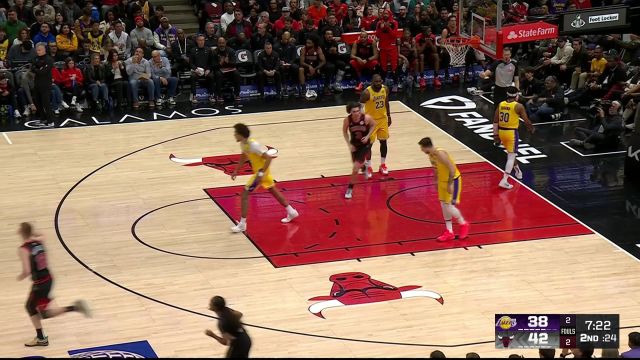 【2025年03月28日 湖人vs公牛集锦】不愧澳洲魔术师！吉迪一人掌控公牛节奏 独造7分盘活全队