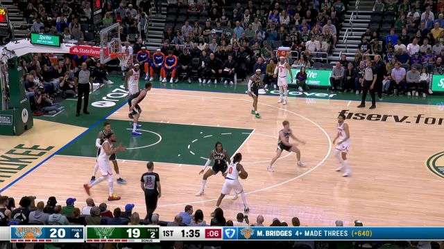 【2025年03月29日 尼克斯vs雄鹿集锦】就是这么强硬！唐斯横冲直撞掀翻防守打进造强杀伤