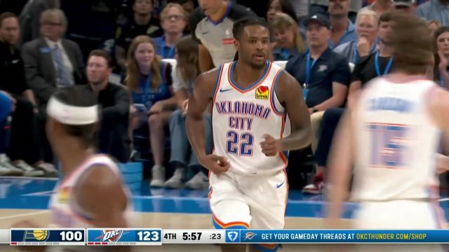 【2025年03月30日 步行者vs雷霆集锦】继续扩大领先！亚历山大妙传空切顺下的华莱士点飞防守轻松吃饼