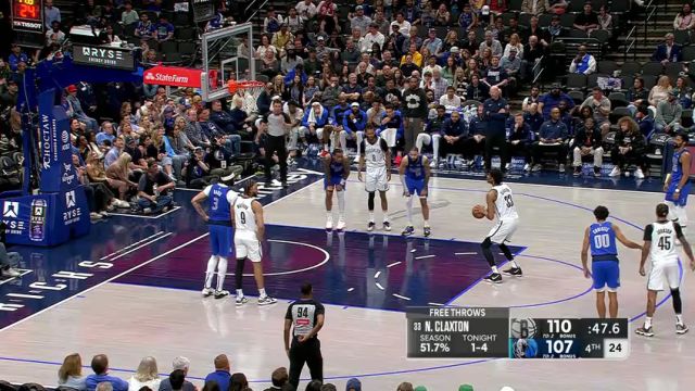 【2025年04月01日】NBA常规赛：篮网vs独行侠第4节中文解说录像回放