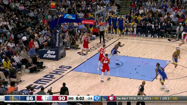 【2025年04月02日 勇士vs灰熊集锦】默契连线！库里击地妙传格林直捣黄龙单手暴扣